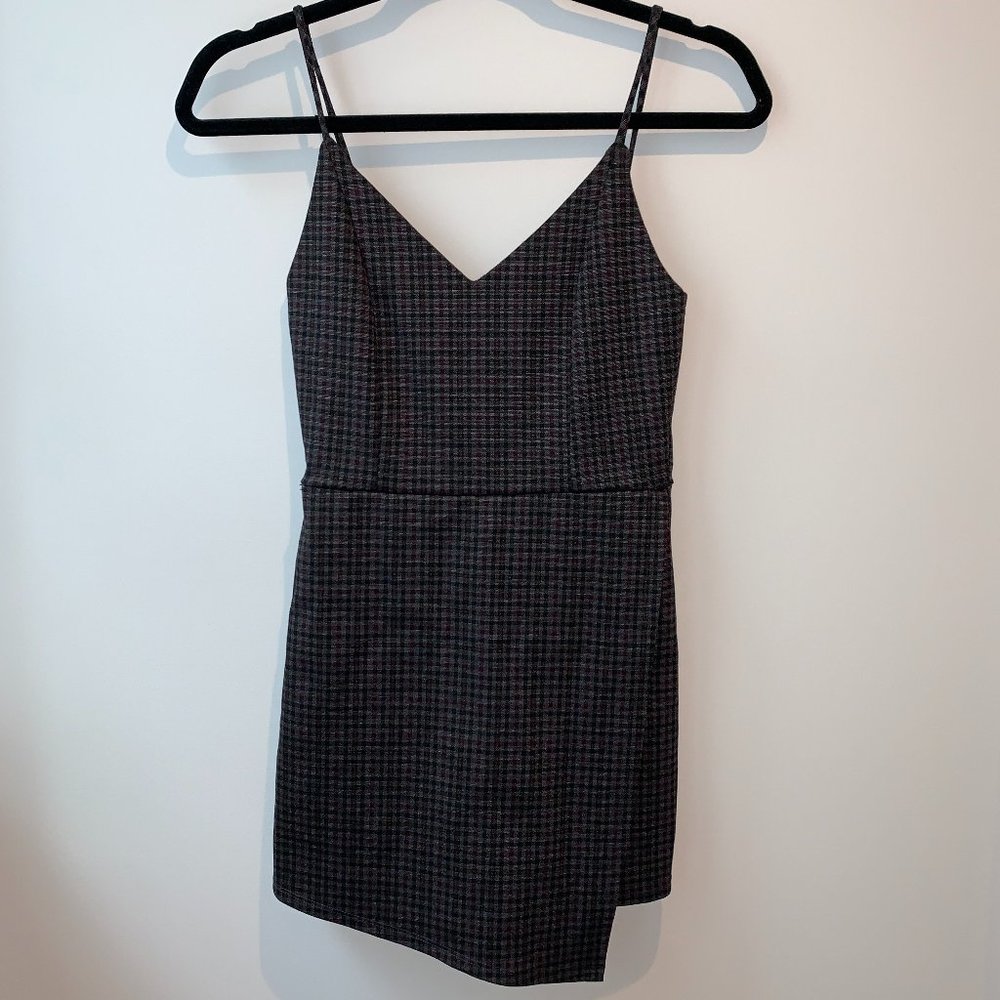 Gab & Kate Plaid Skort Romper from Mixology-SMALL